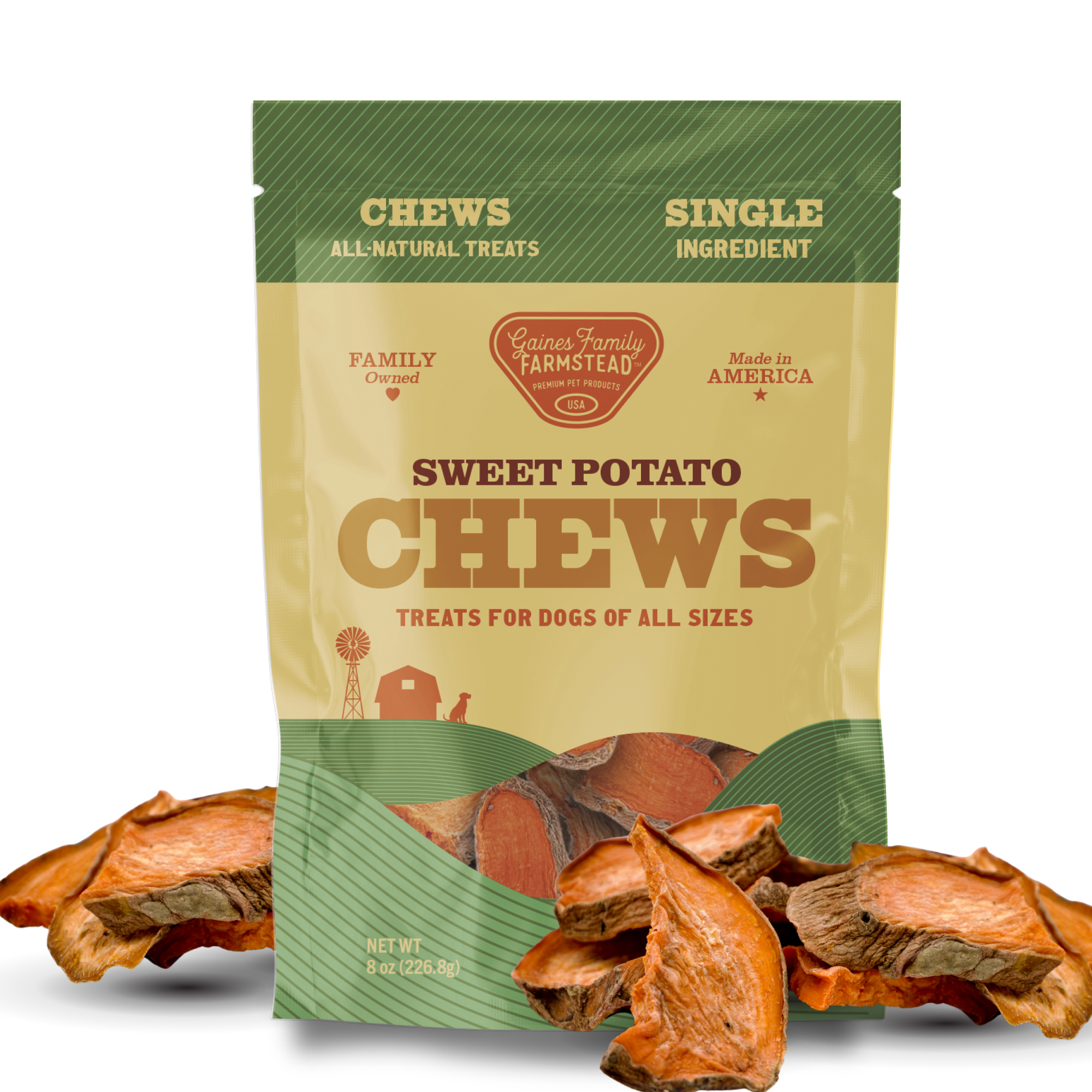 All-Natural Sweet Potato Chews | Single Ingredient | Made in the USA